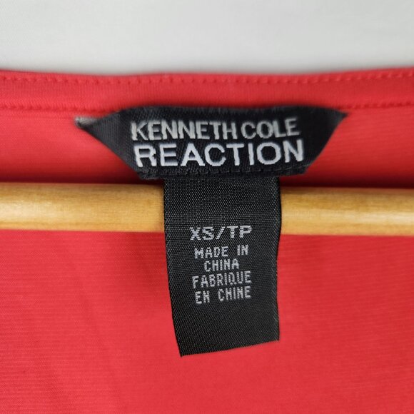 Kenneth Cole REACTION Salmon Sleeveless Cowl Blouse With Faux Gold Rings XS - Picture 4 of 7